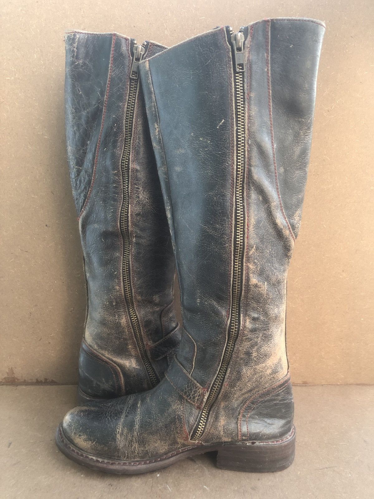 Bed Stu Bed Stu Grey Calfskin LeTher Women’s High Boots Size US 7.5 Size US 7.5 / IT 37.5 - 6 Thumbnail
