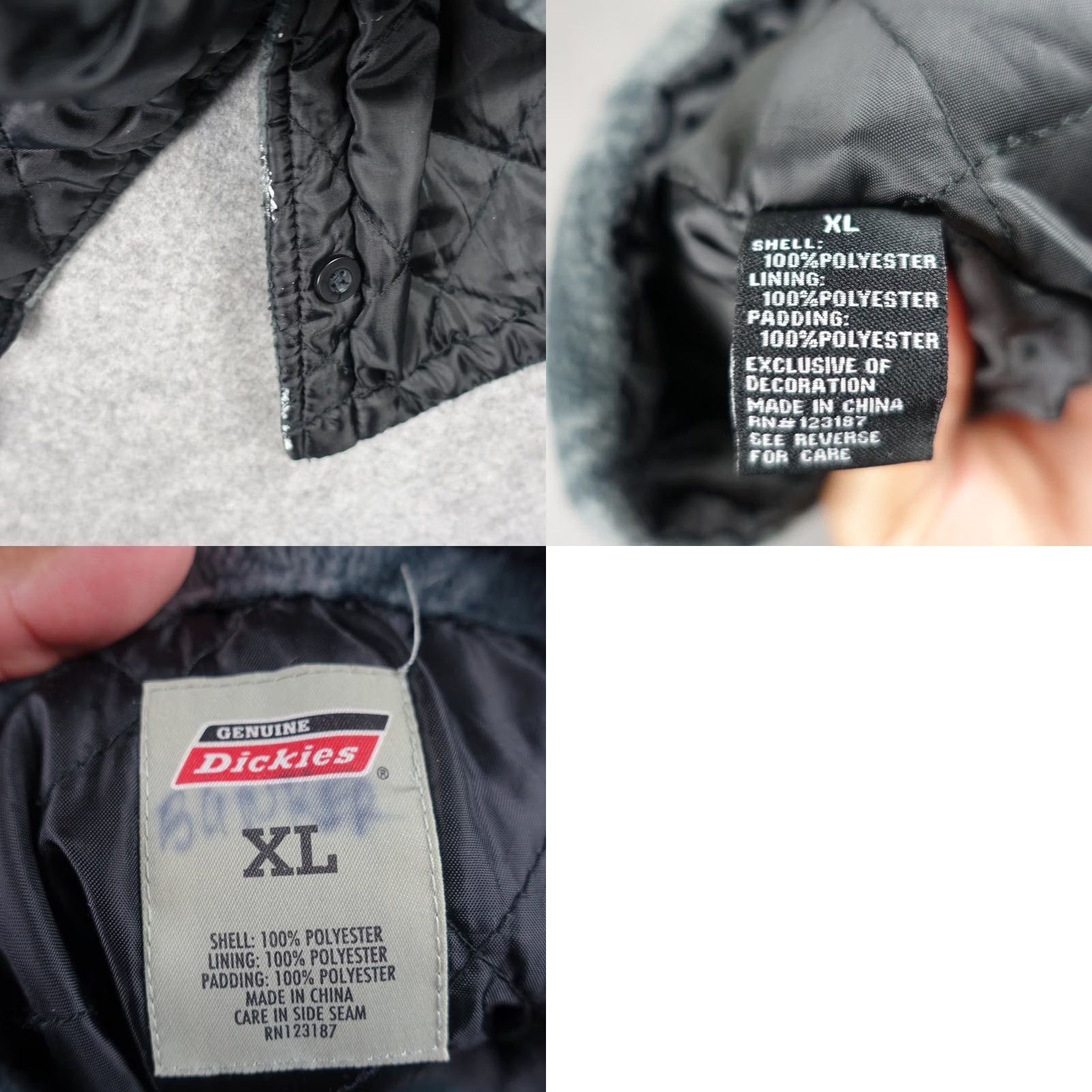 Dickies Dickies Jacket Mens XL Black Shacket Flannel Padded Quilt Work Shacket Shirt Jacket 90s Vintage Dickies Size US XL / EU 56 / 4 - 9 Thumbnail