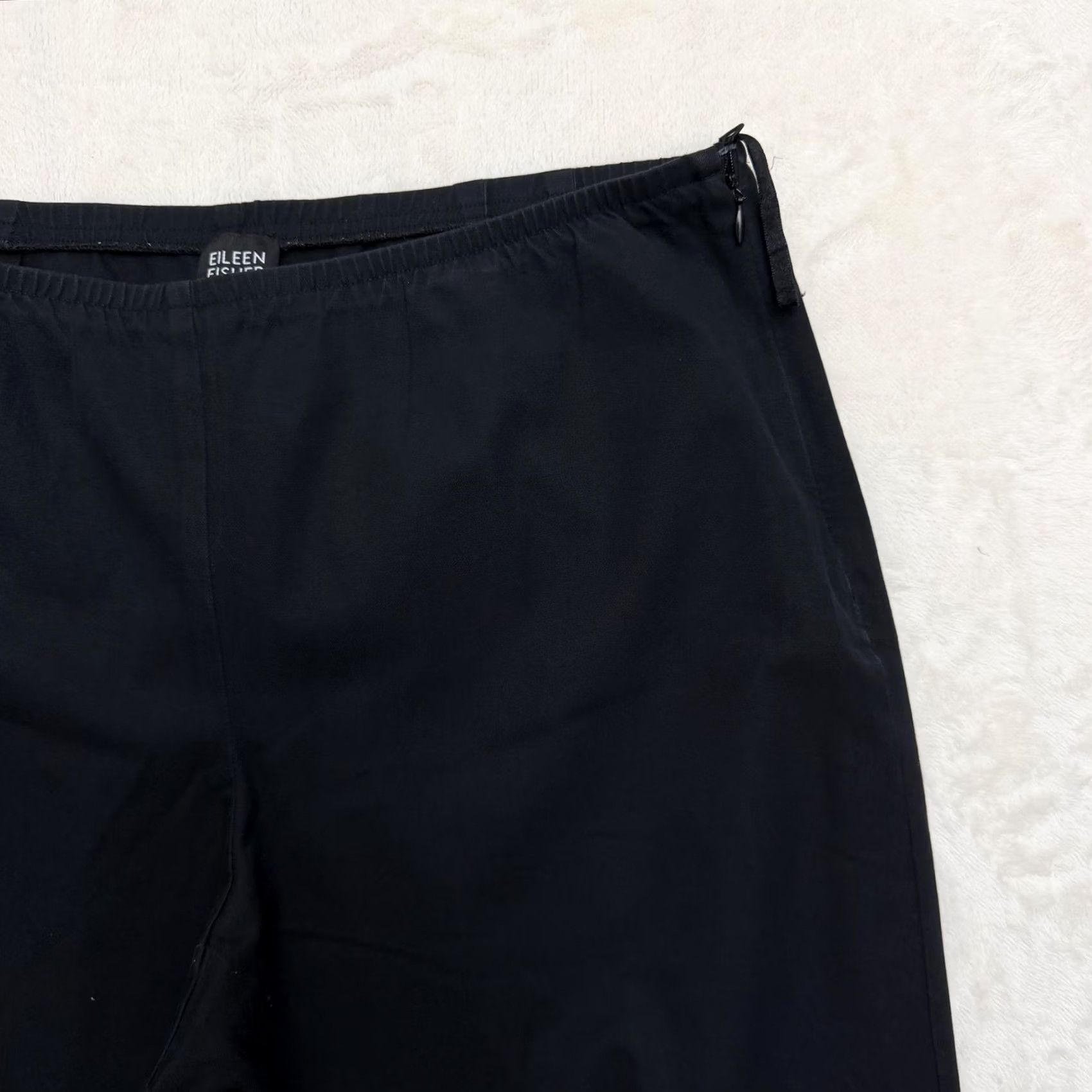 Eileen Fisher Eileen Fisher Pants Womens Large 34x28 Black Tapered Elastic Waist Dress Work Size 36" / US 14 / IT 50 - 2 Thumbnail