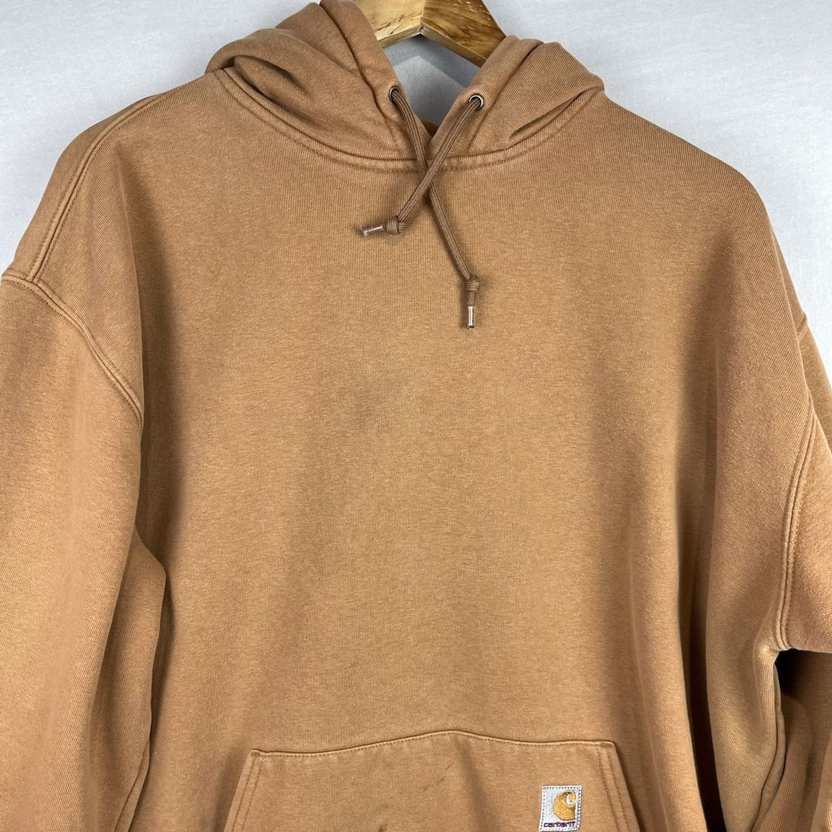 Carhartt VINTAGE Carhartt Hoodie Mens XL Brown Heavyweight Sweatshirt Fleece K184 BRN Y2K Size US XL / EU 56 / 4 - 5 Thumbnail