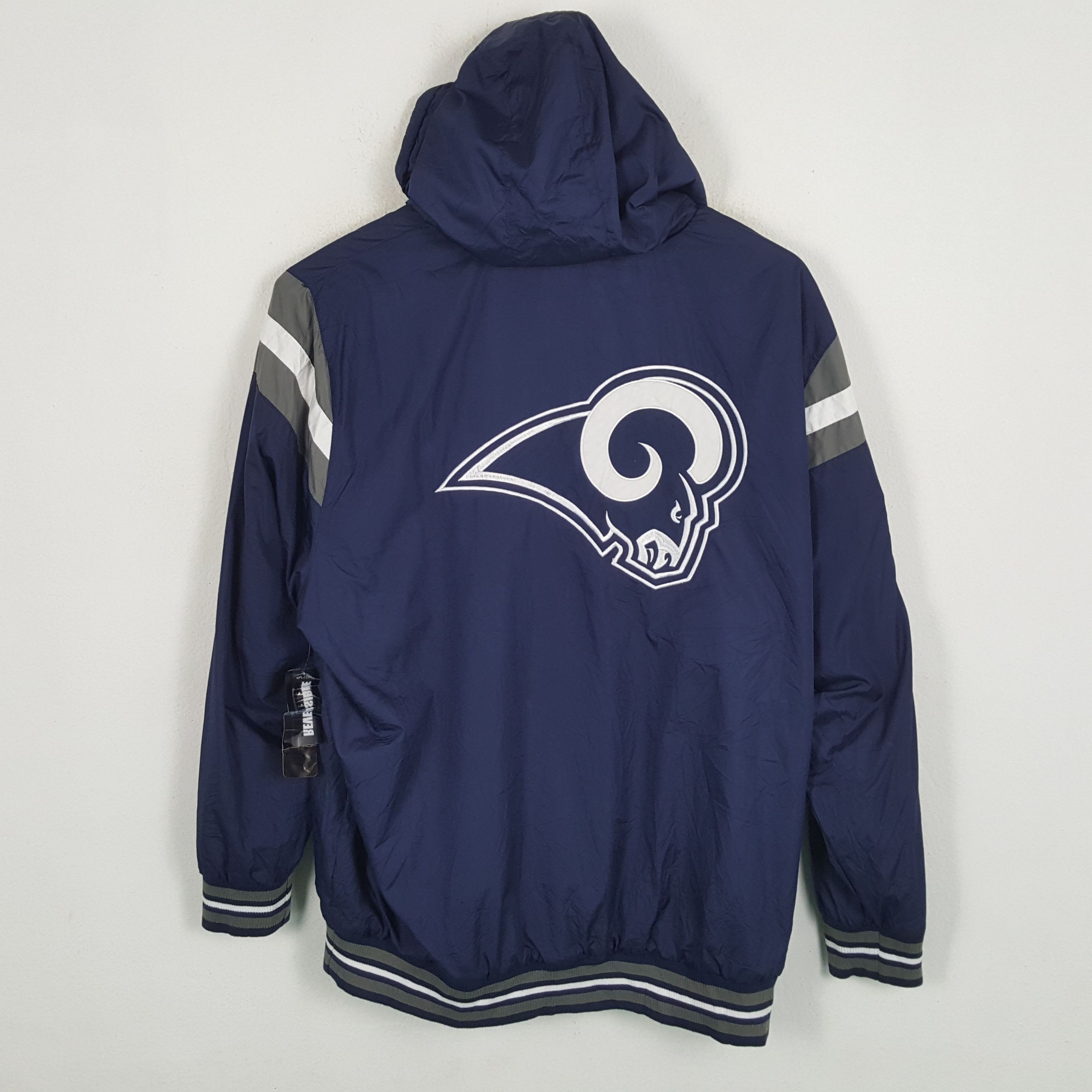 image of Nfl Los Angeles St. Louis Rams Riversible Hoodies in Blue Black, Men's (Size 2XL)