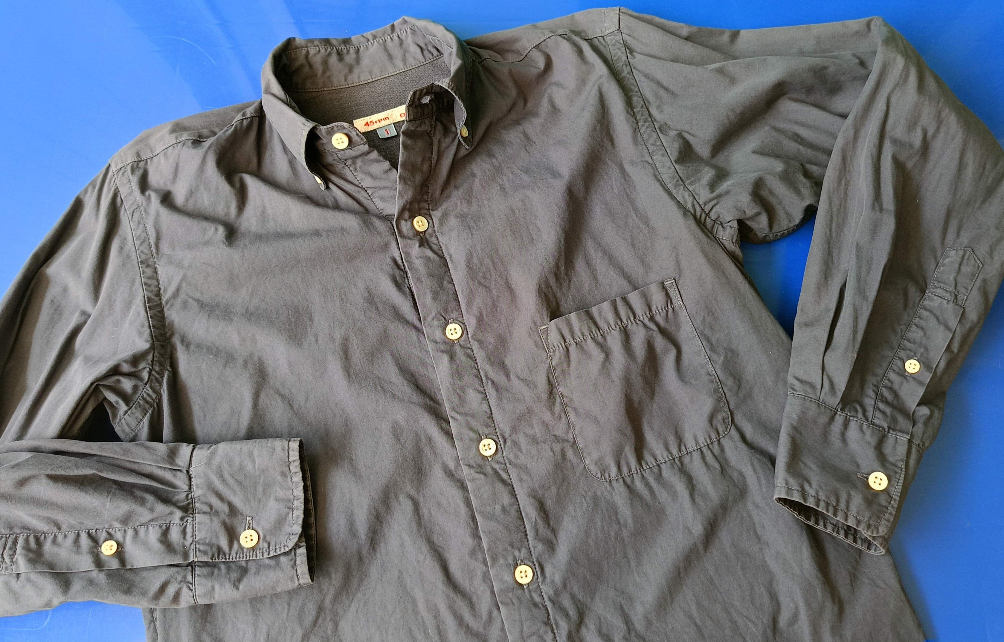 45rpm 45RPM NMD studio by R 1 solid dark gray small lined shirt Size US S / EU 44-46 / 1 - 12 Thumbnail