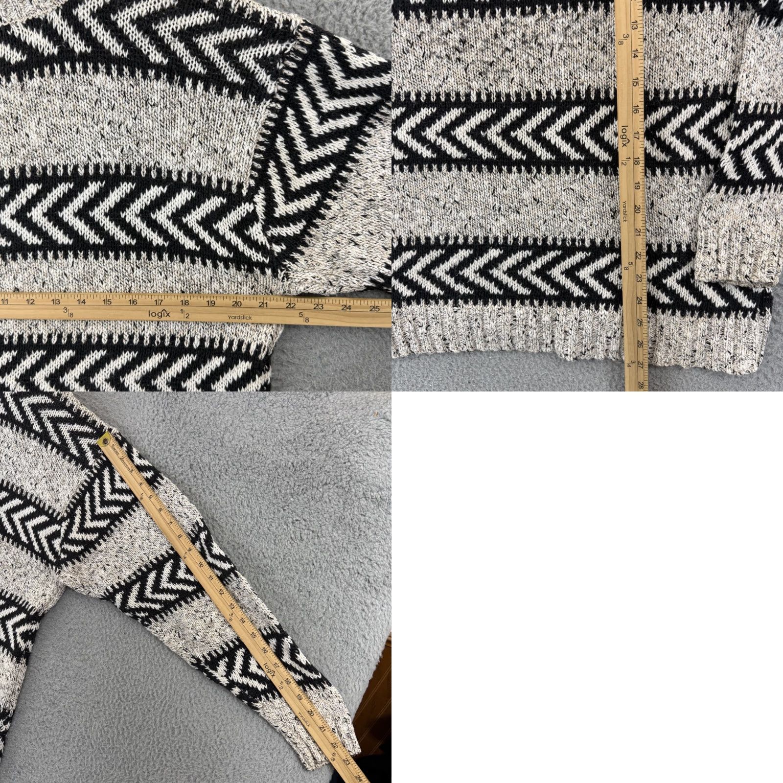 Vintage VINTAGE LizWear Sweater Women Large Beige Geometric 90s Turtleneck Knit Pullover Beigetone Beige Geometric 90s Turtleneck Pullover Women L Size L / US 10 / IT 46 - 8 Thumbnail