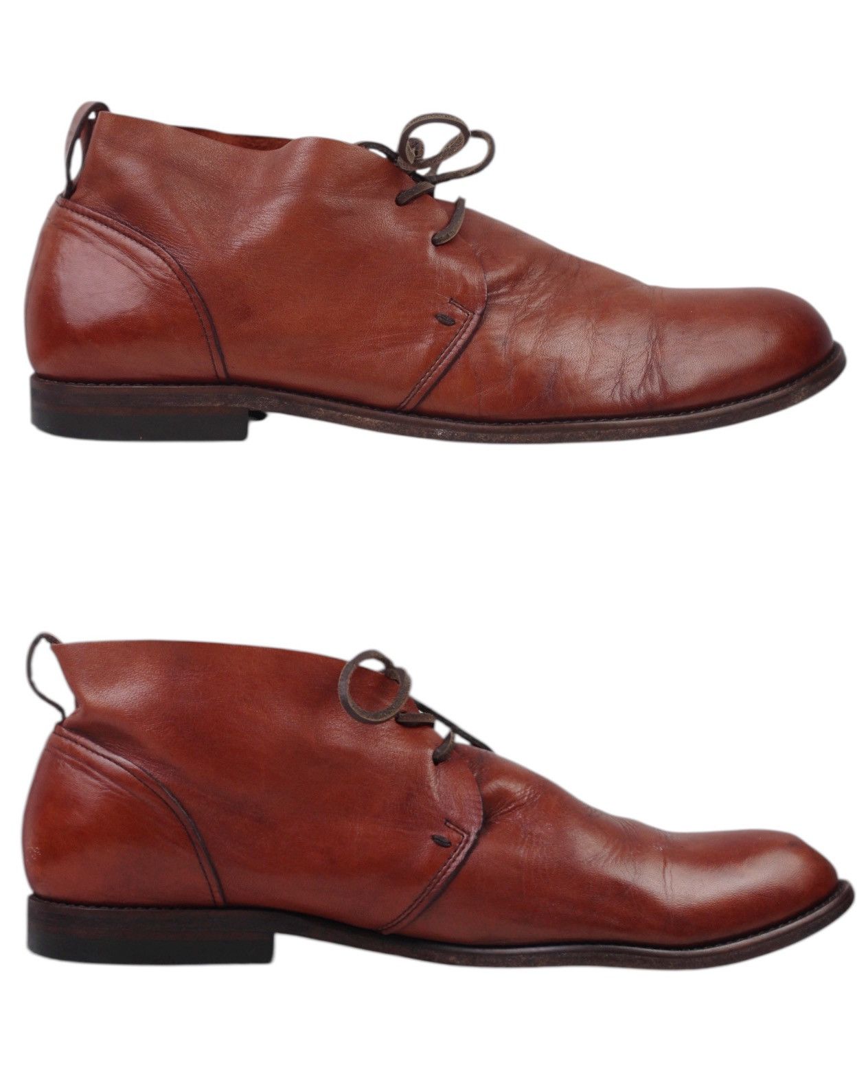 Japanese Brand 2000S SHIPS JAPAN HANDMADE BROWN LEATHER CHUKKA BOOTS Size US 10 / EU 43 - 2 Thumbnail