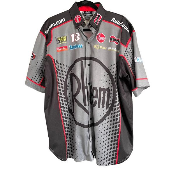 Vintage Vintage NASCAR Rheem Pit Crew Short Sleeve Shirt - XL 🇨🇦 Size US XL / EU 56 / 4 - 2 Thumbnail