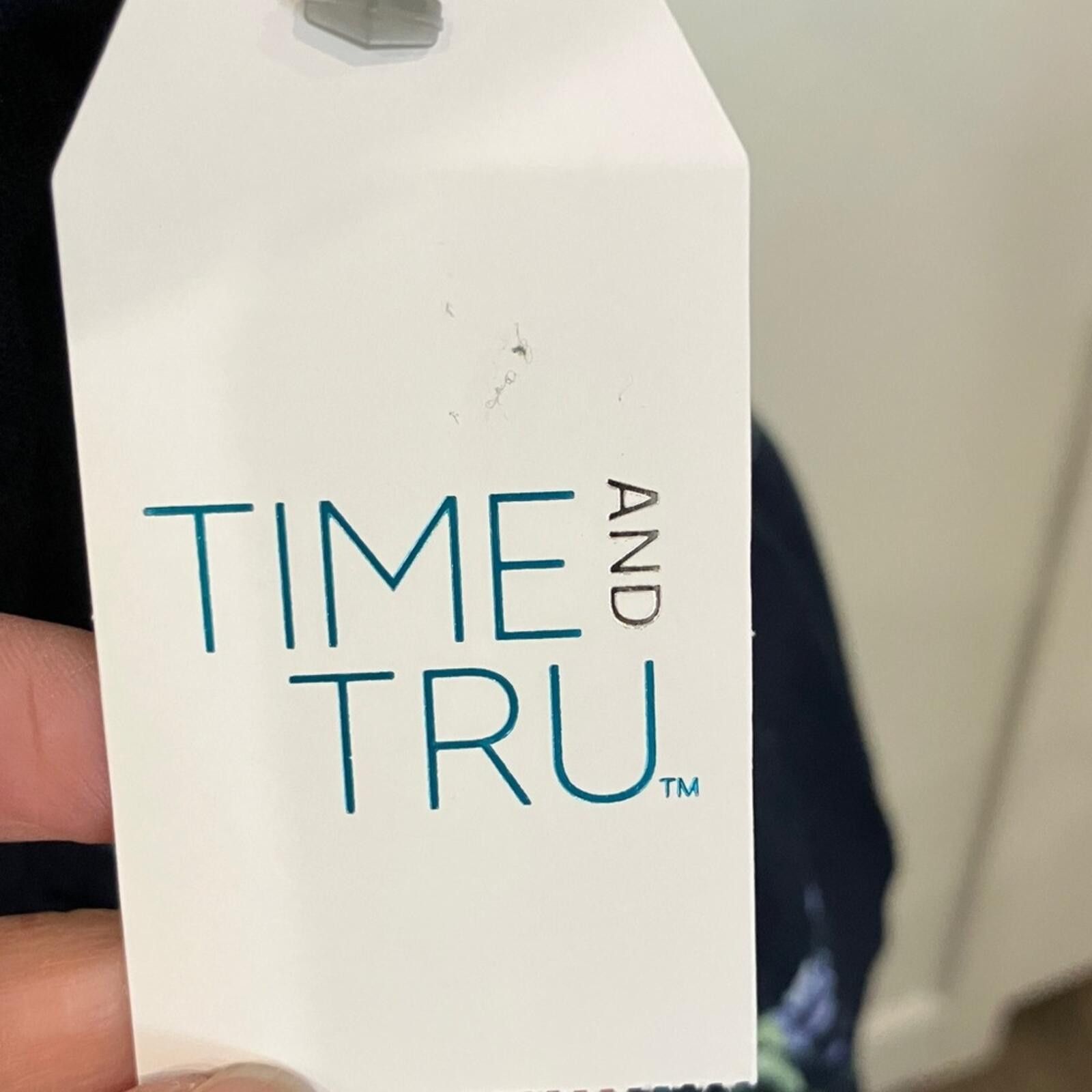 Other NWT Time and Tru Navy Maxi Dress with Lemon & Floral Print Size L / US 10 / IT 46 - 3 Thumbnail