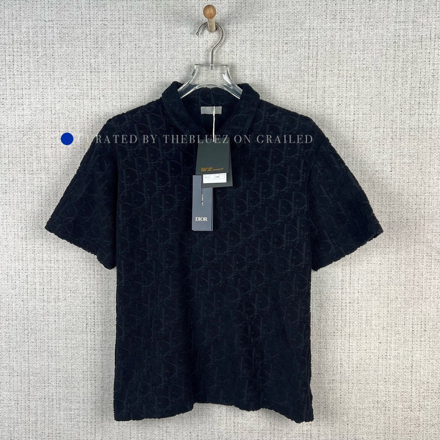 Dior Classic Black Monogram Polo Shirt Size US M / EU 48-50 / 2 - 1 Thumbnail
