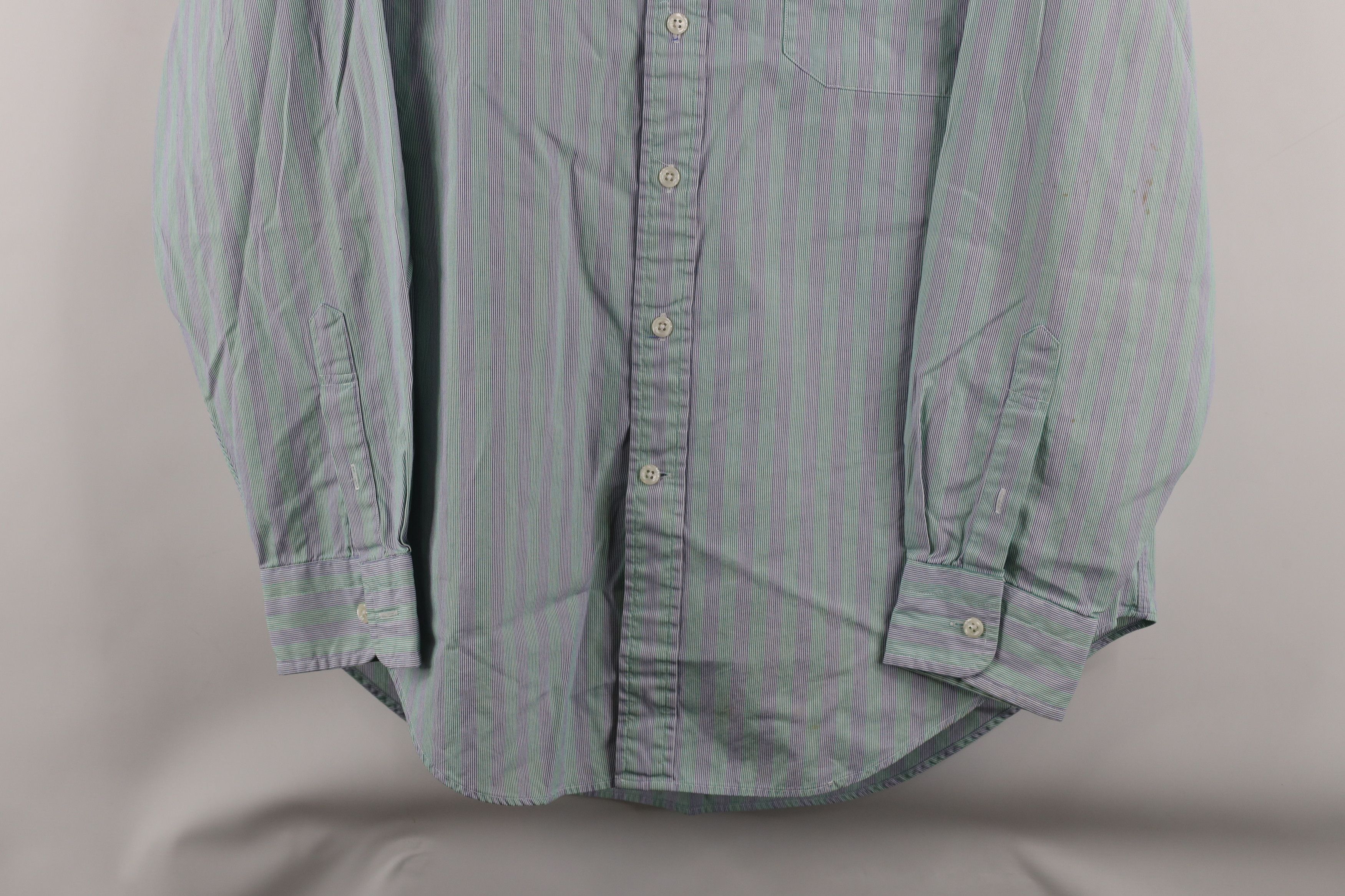 Nautica × Vintage Vintage 90s Nautica Pinstriped Collared Button Shirt Cotton Size US M / EU 48-50 / 2 - 3 Thumbnail