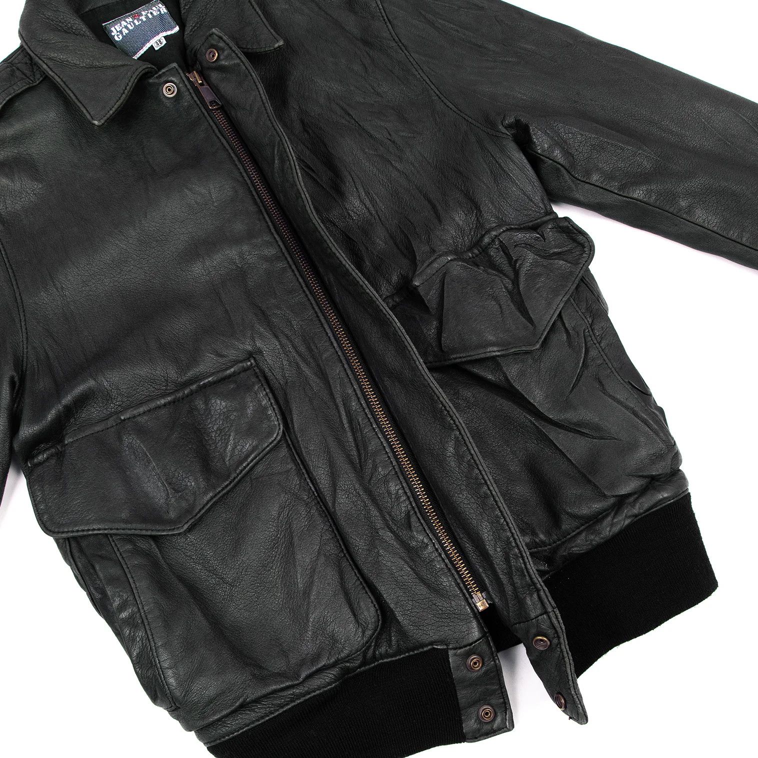 Jean Paul Gaultier Lambskin A2 Jacket in Navy Black Size 48 Size US M / EU 48-50 / 2 - 11 Thumbnail