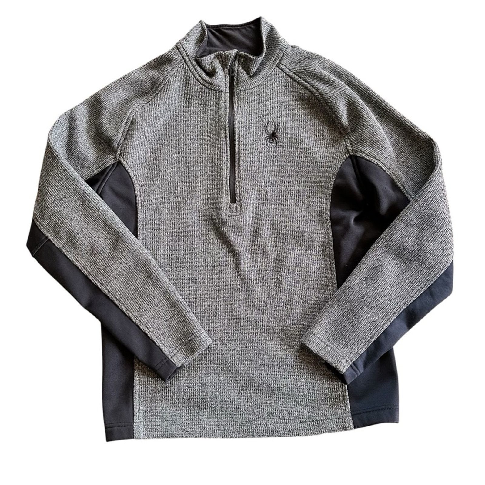 Spyder Spyder Men’s Outbound Half Zip Sweater - Size M - Gray/Black Size US M / EU 48-50 / 2 - 5 Thumbnail
