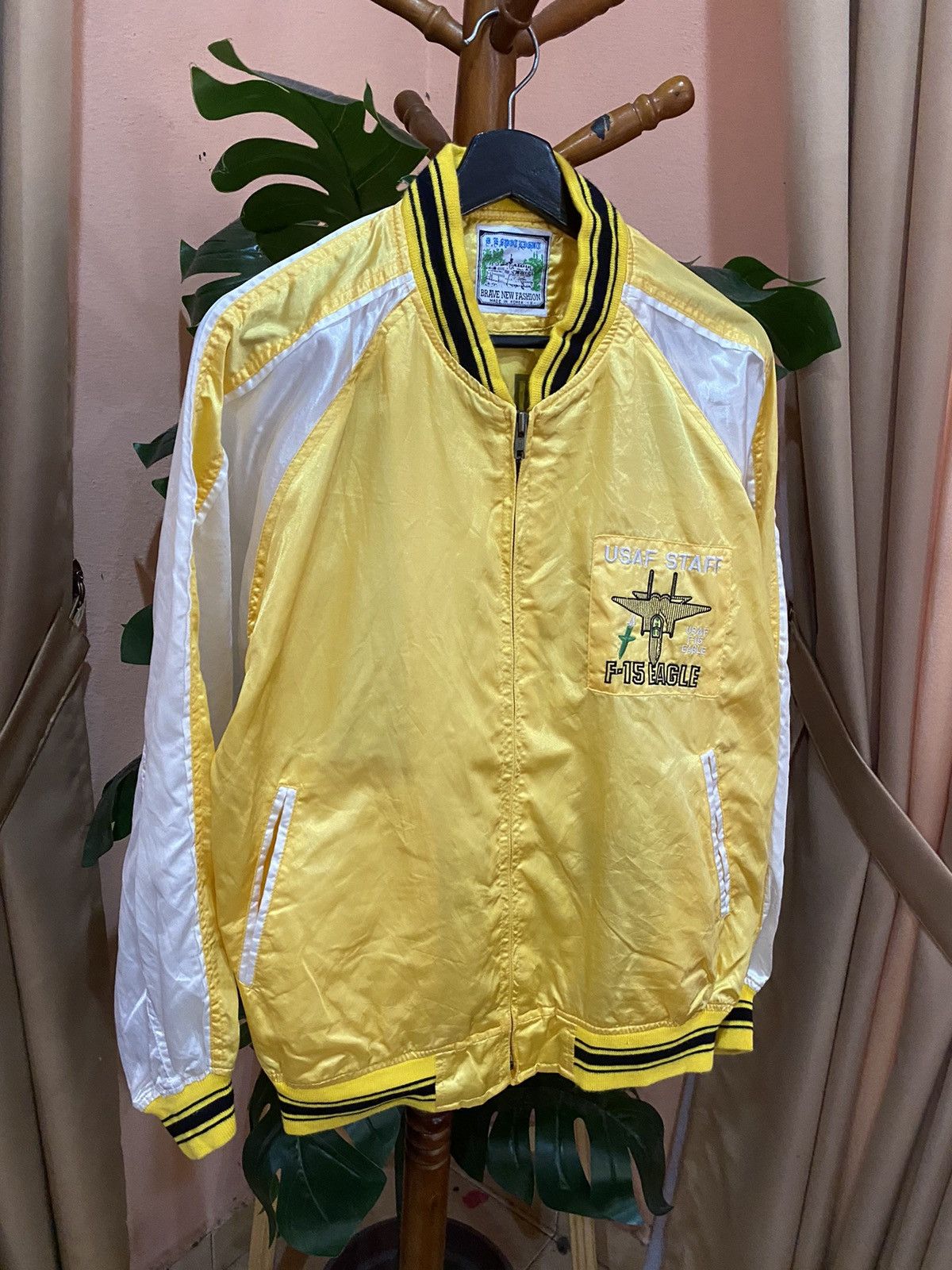 Other Vintage 1980s D.E. Spotlight USAF F-15 Eagle Bomber Jacket Size US L / EU 52-54 / 3 - 5 Thumbnail
