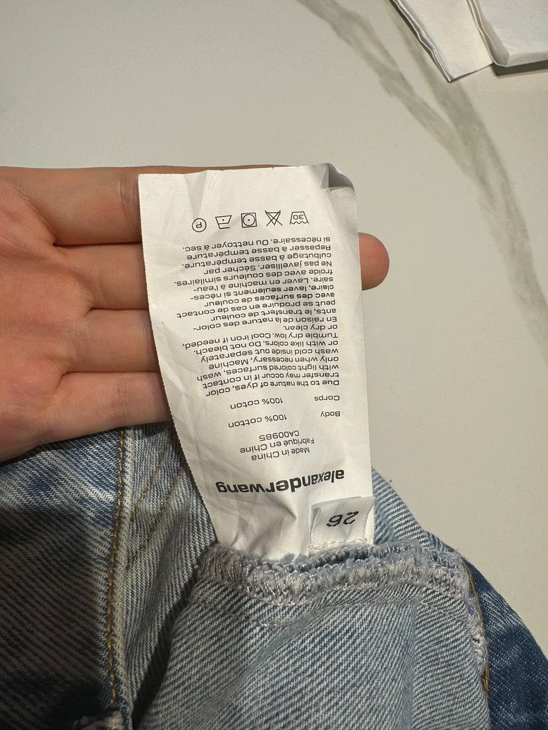 Alexander Wang Denim Shorts Skirt Asymmetrical-