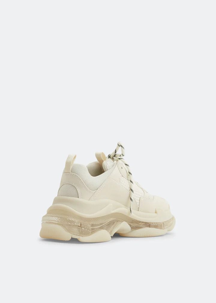 Balenciaga o1w1db10526 Triple S Clear Sole Sneakers in Beige Size US 12 / IT 42 - 2 Thumbnail