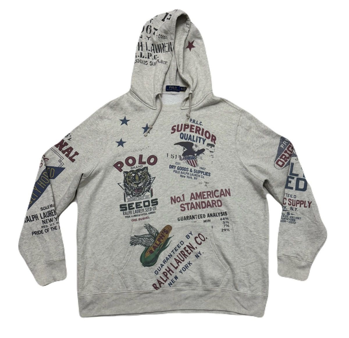 Polo Ralph Lauren Very Rare Design Vtg POLO RALPH LAUREN Hoodies Size US XXL / EU 58 / 5 - 1 Thumbnail