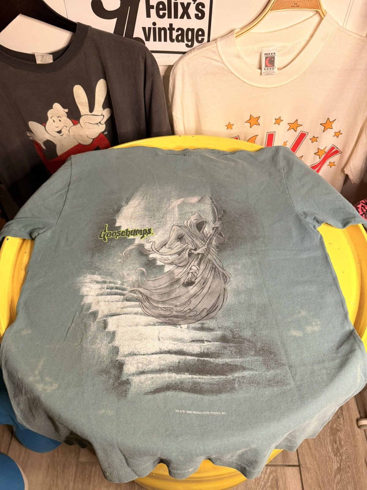 Vintage 1990s goosebumps grim reaper single stitch T-Shirt Size US S / EU 44-46 / 1 - 1 Thumbnail