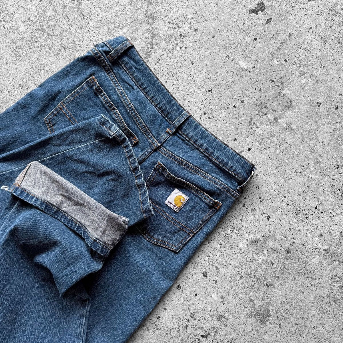 Carhartt Carhartt Womens Blue Straight Leg Jeans Mid Rise Zip Closure Size 27" / US 4 / IT 40 - 4 Thumbnail