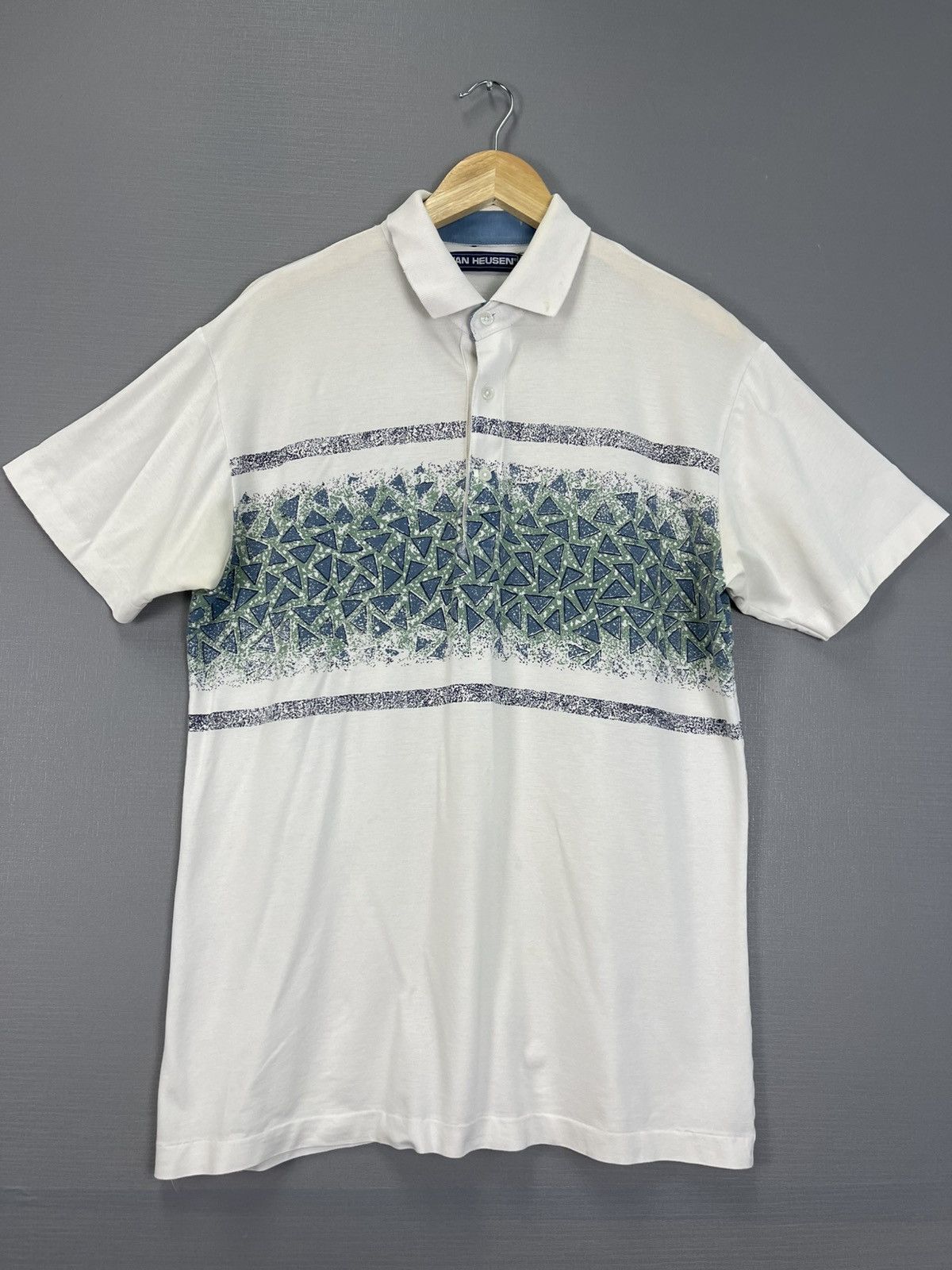 Vintage Vintage Van Heusen Polo Shirt Size US L / EU 52-54 / 3 - 2 Thumbnail