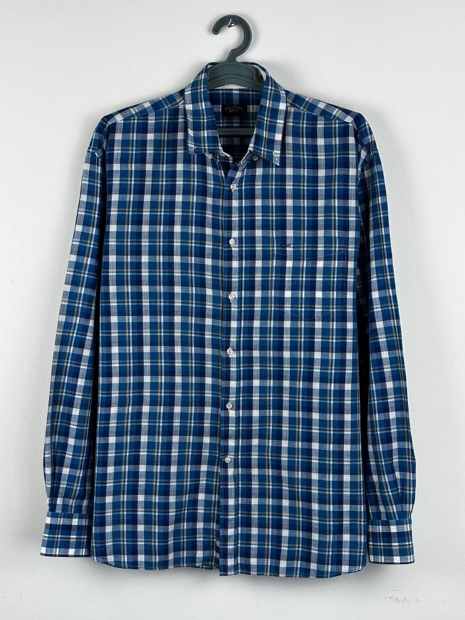 Designer × Paul & Shark Paul Shark Luxury Check Blue Shirt Size XXL Size US XXL / EU 58 / 5 - 1 Thumbnail