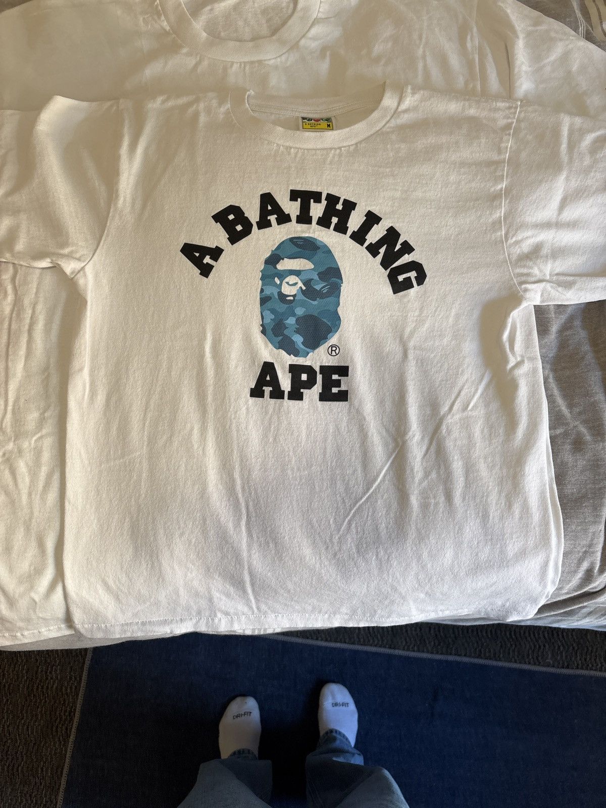 Bape Bape Honeycomb College Tee Size US M / EU 48-50 / 2 - 1 Thumbnail