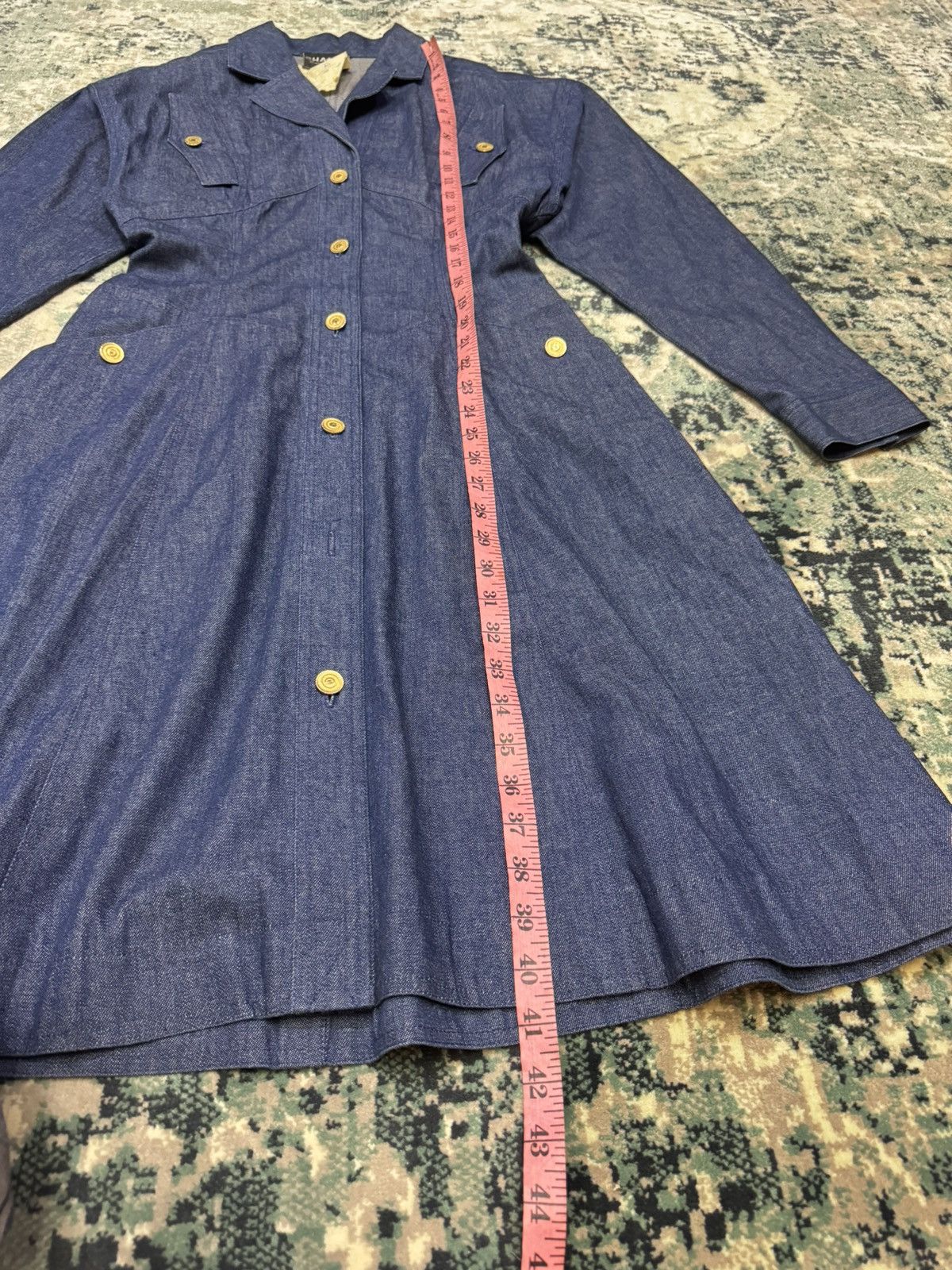 Chanel × Vintage VINTAGE 1980s CHANEL DENIM MIDI DRESS Size S / US 4 / IT 40 - 3 Thumbnail