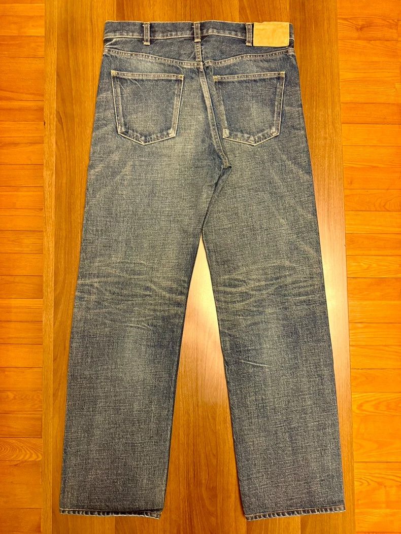 Celine celine 22ss Dark Blue One Knee Knife Wash Straight Leg Jean Size US 28 / EU 44 - 4 Thumbnail
