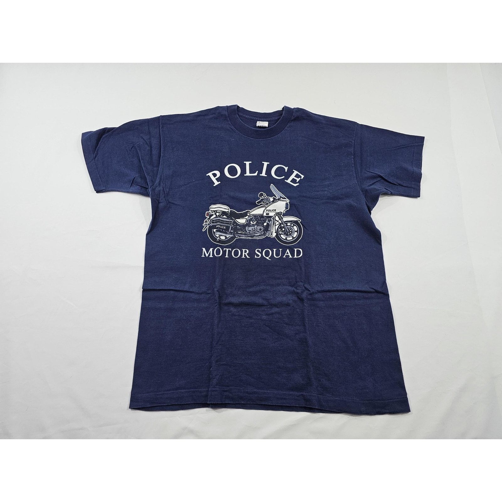 Fruit Of The Loom Police Motor Squad T-Shirt Motorcycle Blue White Sz L 90s Size US L / EU 52-54 / 3 - 1 Thumbnail