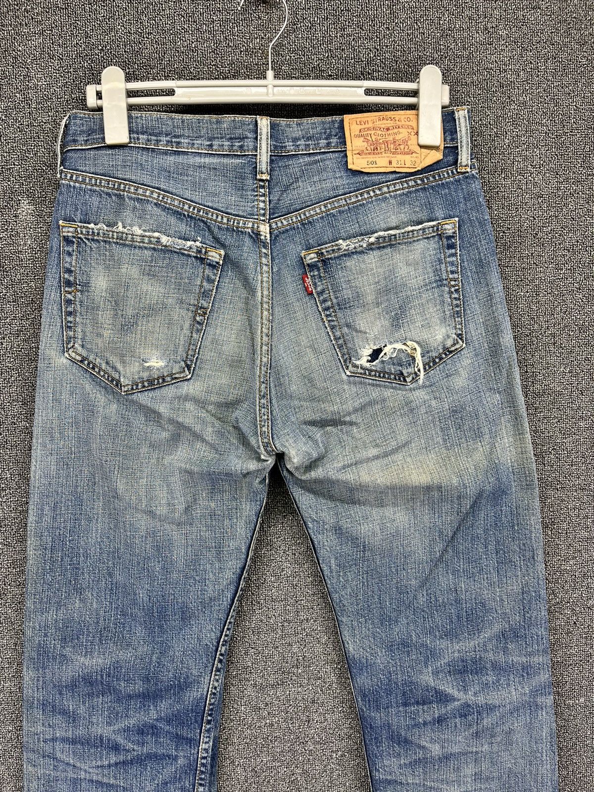 Levi's Vintage 90s Levis 501 Rare Trashed Jeans Denim Pants Size US 31 - 6 Thumbnail
