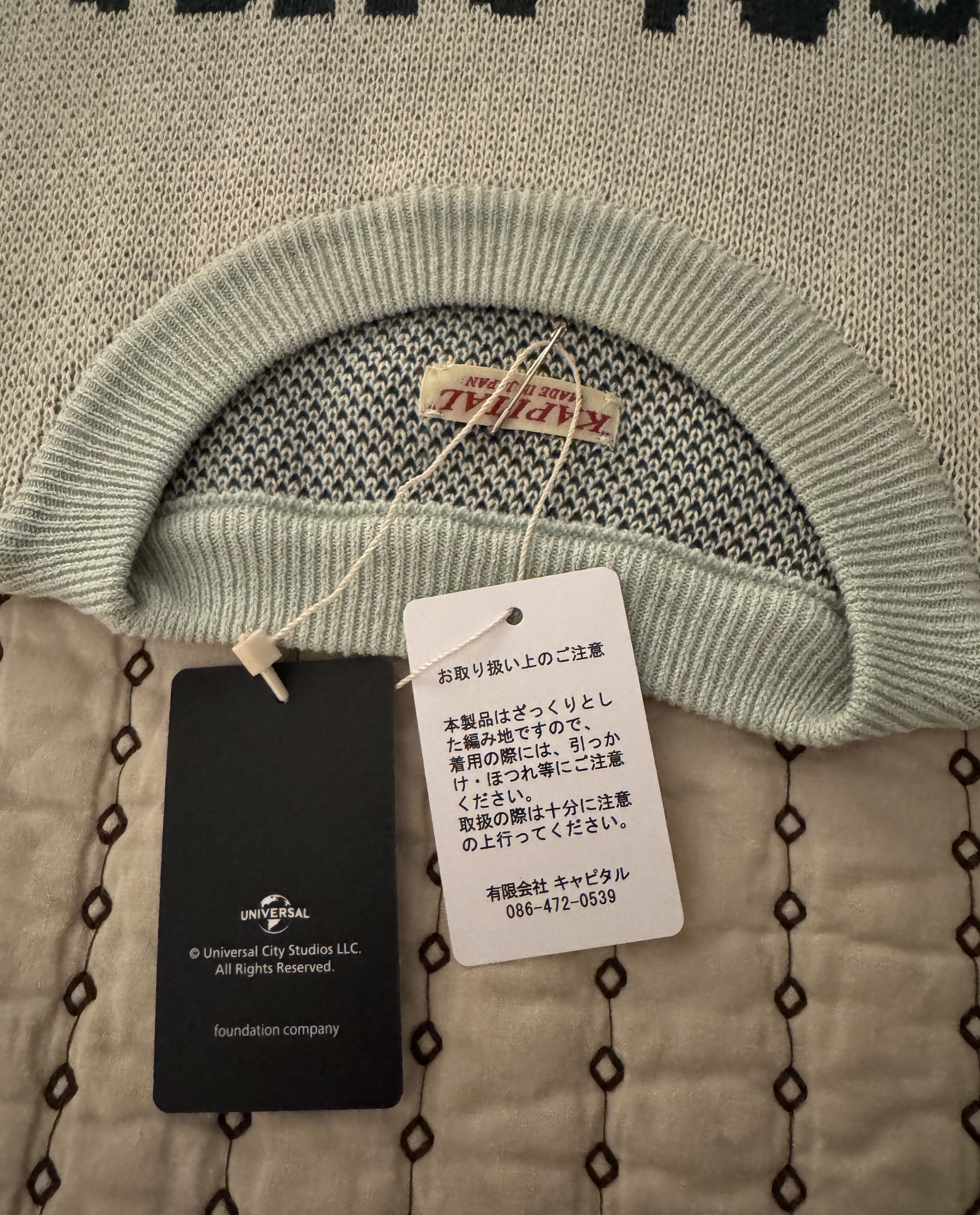 Kapital KAPITAL MONSTERS 8G JACQUARD KNIT SHORT SLEEVE SWEATER SZ 3 Size US L / EU 52-54 / 3 - 10 Thumbnail