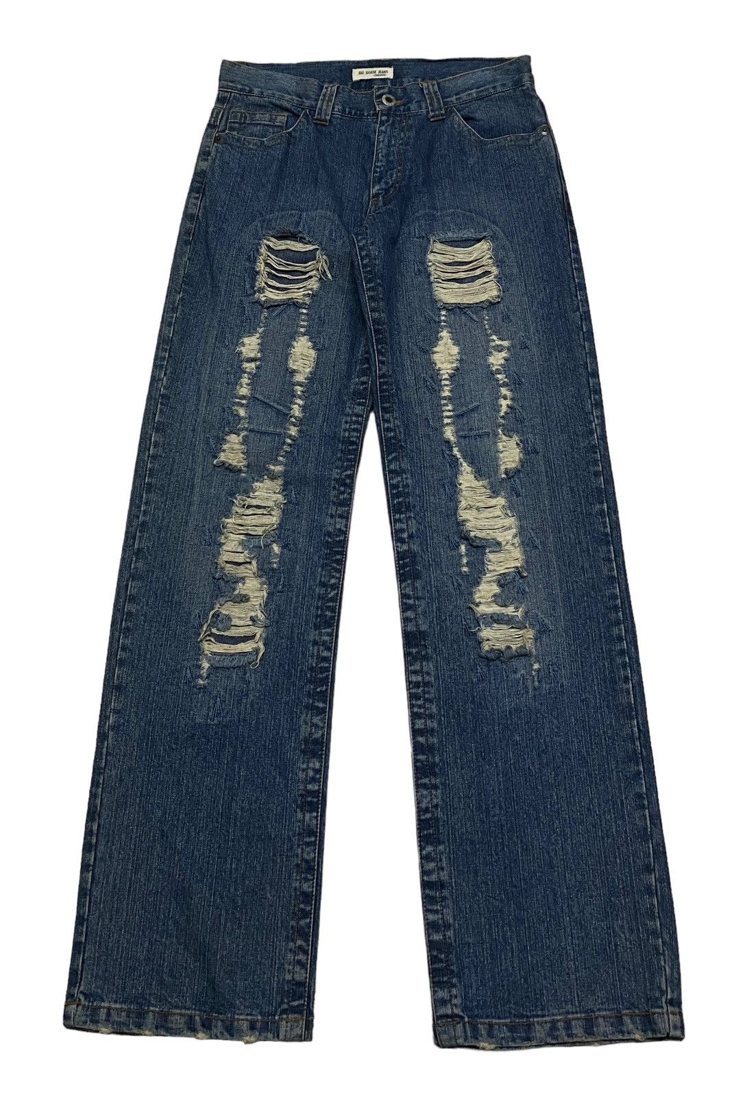 If Six Was Nine × Japanese Brand Rare Design Vintage Brand Big Shark Distressed Jeans 2000s Size US 33 - 1 Thumbnail