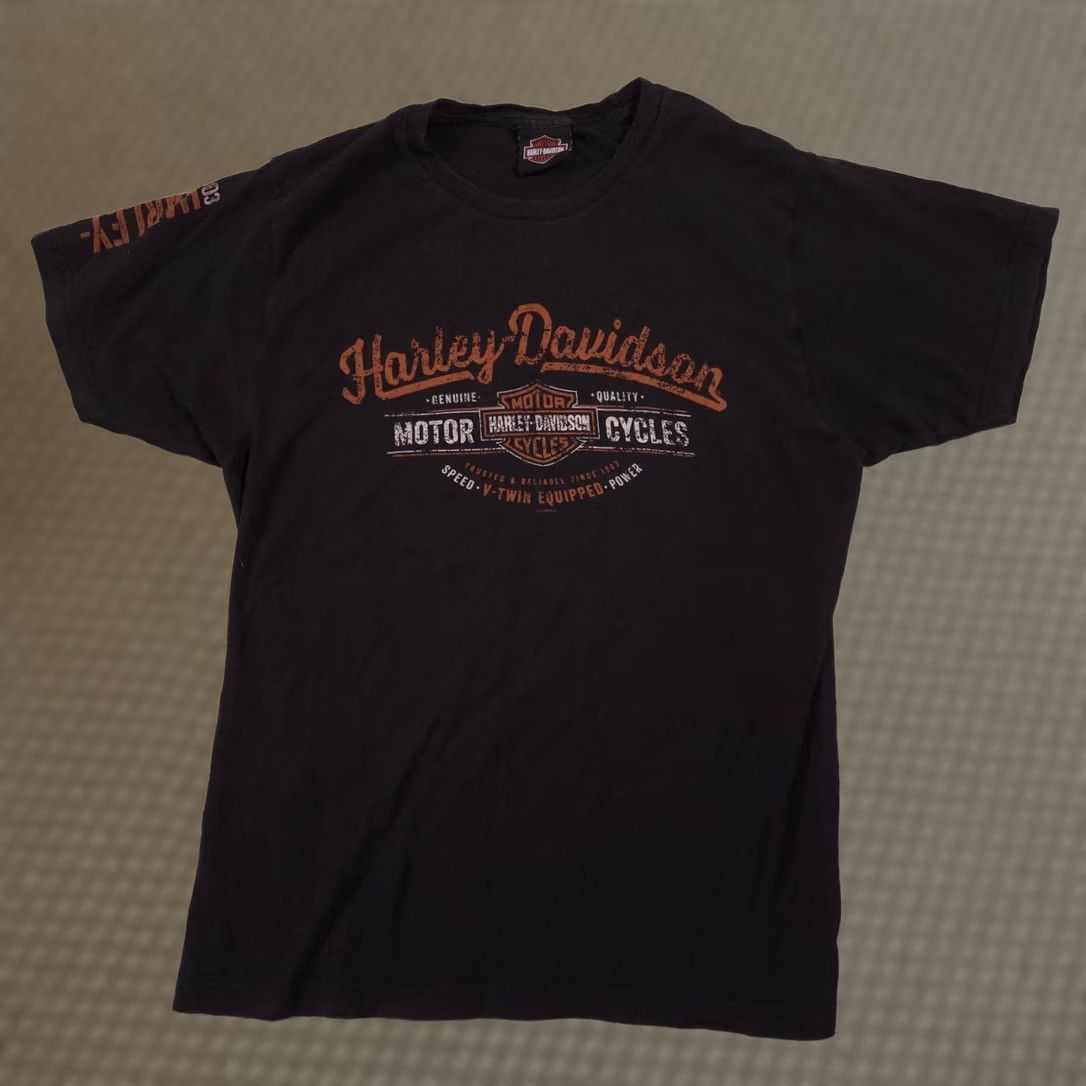 Harley Davidson Harley-Davidson Shirt Womens Large Black Graphic Tee Adamec Jacksonville Size L / US 10 / IT 46 - 1 Thumbnail