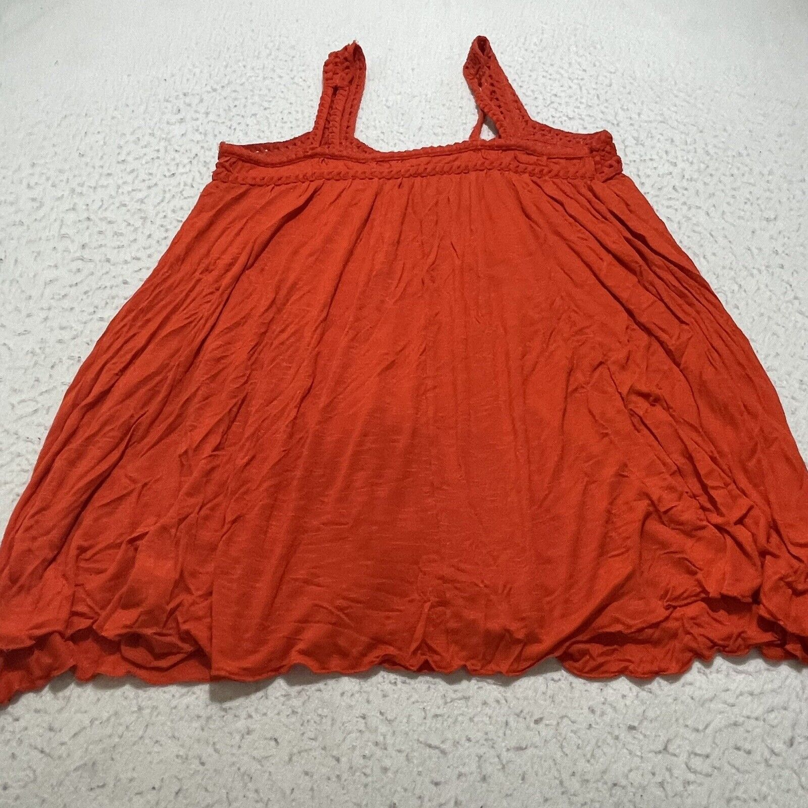 Zara Zara Red Orange Flowy Tank Top Braided Strap Size M / US 6-8 / IT 42-44 - 8 Thumbnail