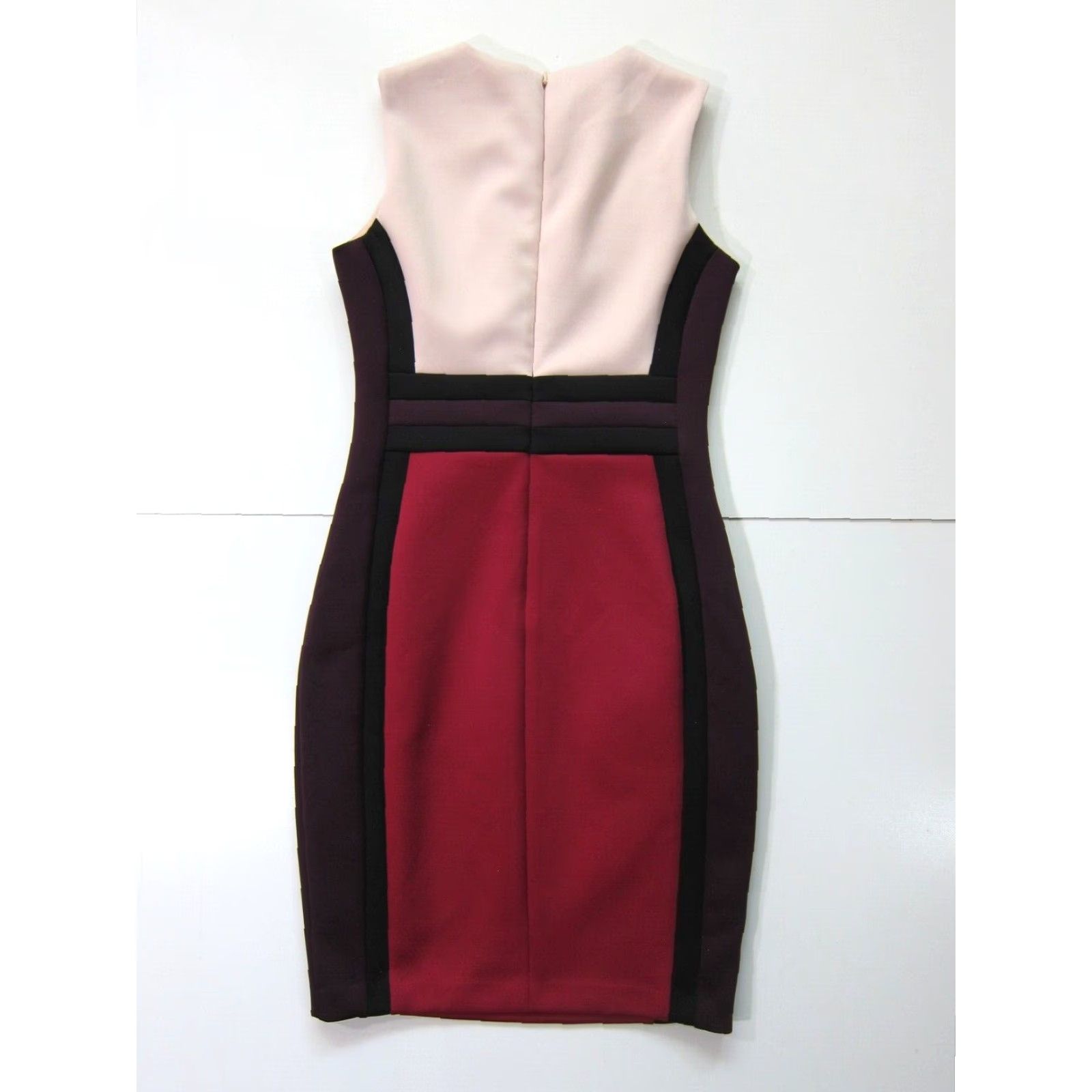 Calvin Klein Calvin Klein Dress Women Sleeveless Pink Black Stretch Fitted Pencil Straight Midi 4"} Size S / US 4 / IT 40 - 7 Thumbnail