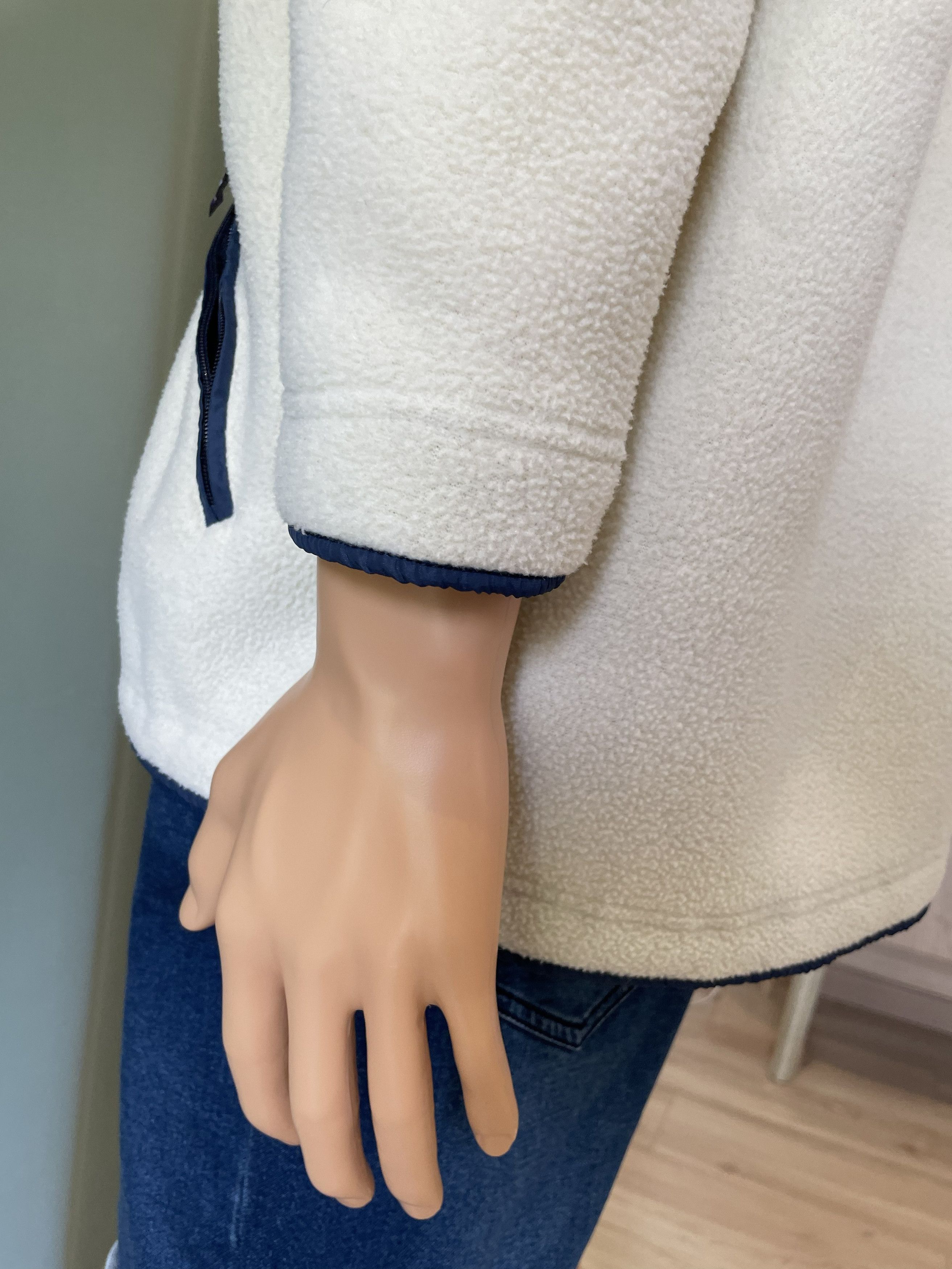 Patagonia 1995 Patagonia Synchilla Full-Zip Fleece - Cream/Navy - L Size US L / EU 52-54 / 3 - 5 Thumbnail