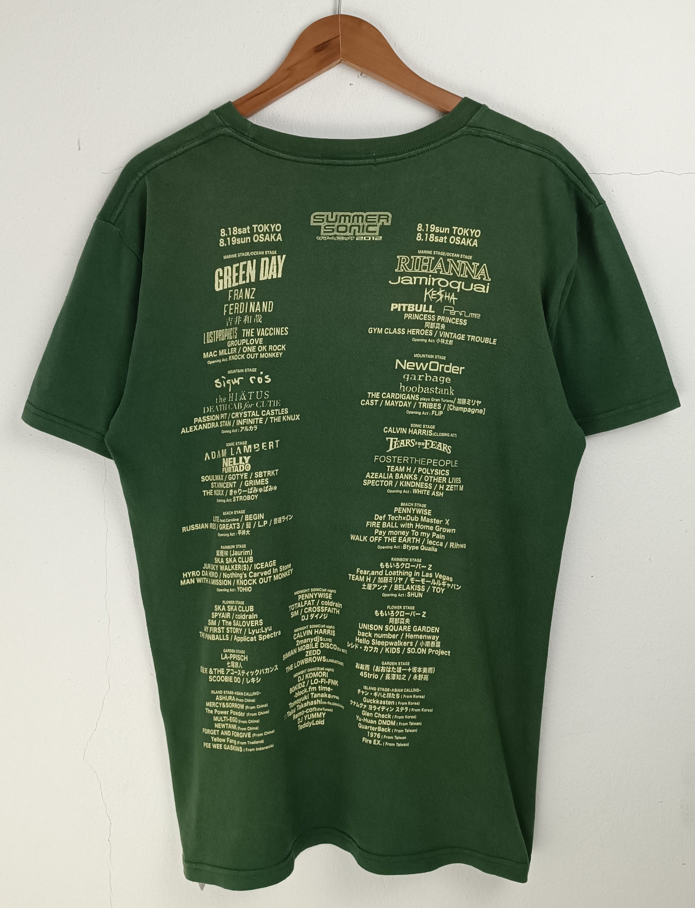 Band Tees VINTAGE 2012 SUMMERSONIC MUSIC FES GREENDAY RIHANNA SKA PUNK Size US L / EU 52-54 / 3 - 4 Thumbnail