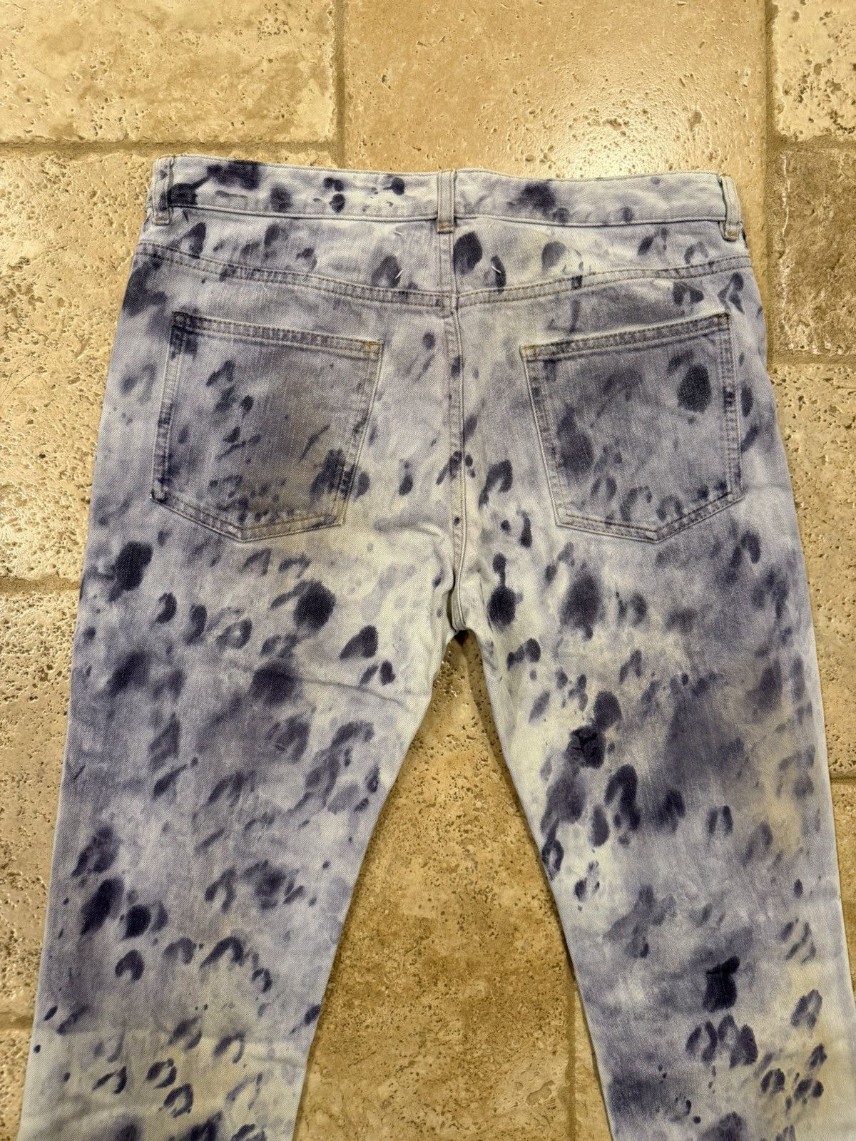Maison Margiela Maison Margiela Ink / Paint Splatter Purple Denim Jeans Size US 32 / EU 48 - 8 Thumbnail