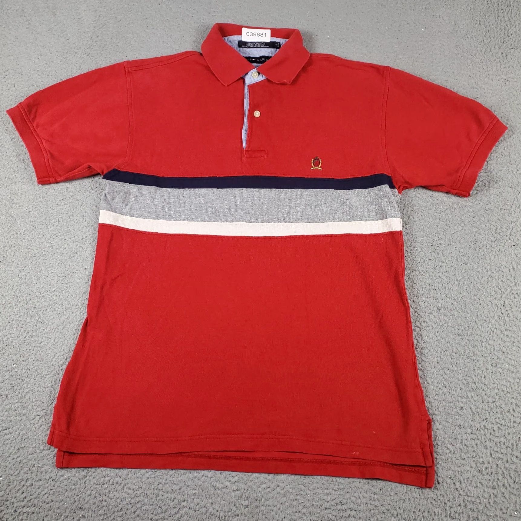 Tommy Hilfiger Tommy Hilfiger Polo Shirt Mens Small Red Solid Short Sleeve Casual Activewear Size US S / EU 44-46 / 1 - 2 Thumbnail
