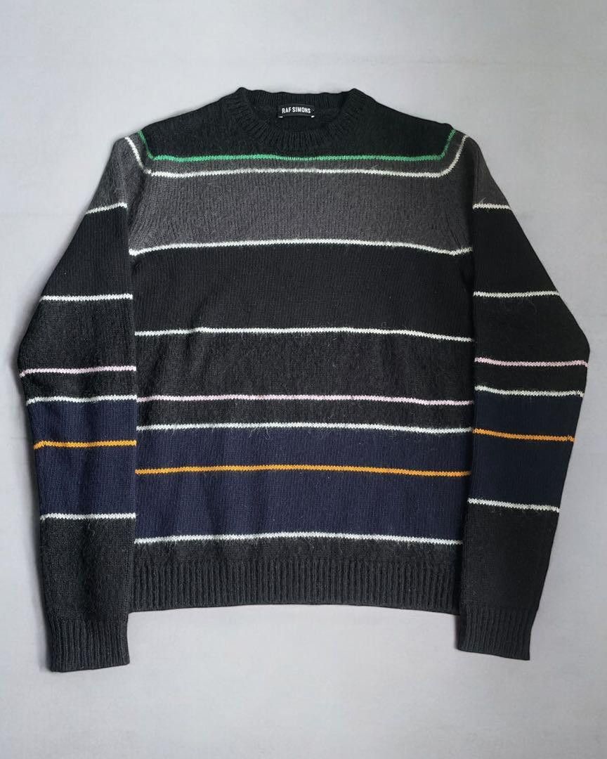 トップス AW13 Raf Simons Striped Mohair Punk Knit AW13 Raf Simons Striped Mohair Punk Knit