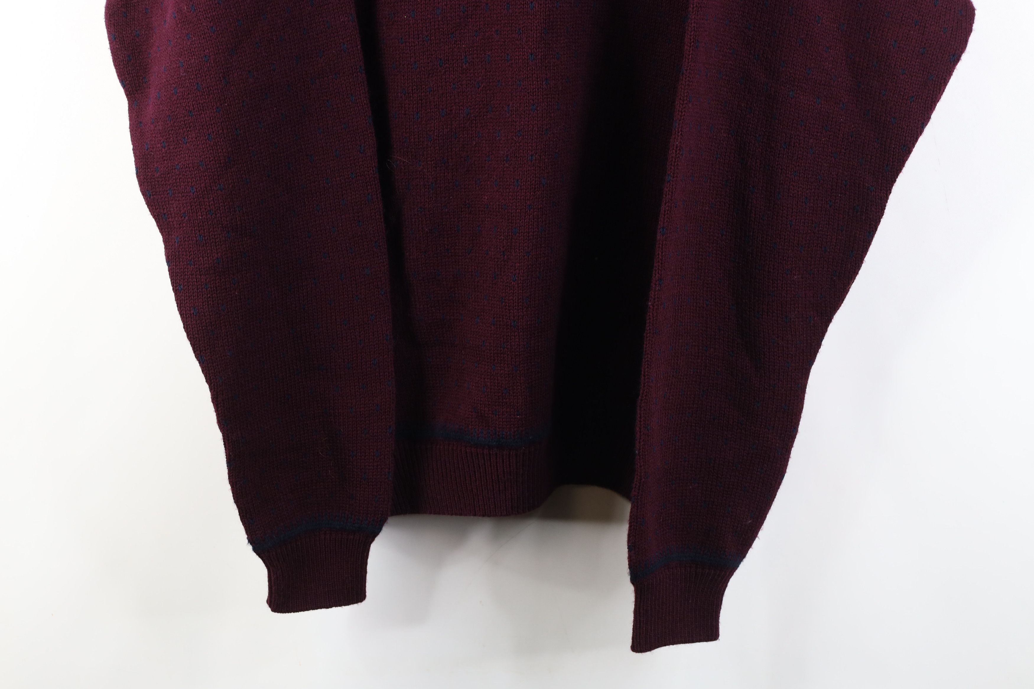 Vintage Vintage 90s Streetwear Knit Crewneck Sweater Dark Purple Size US XL / EU 56 / 4 - 3 Thumbnail