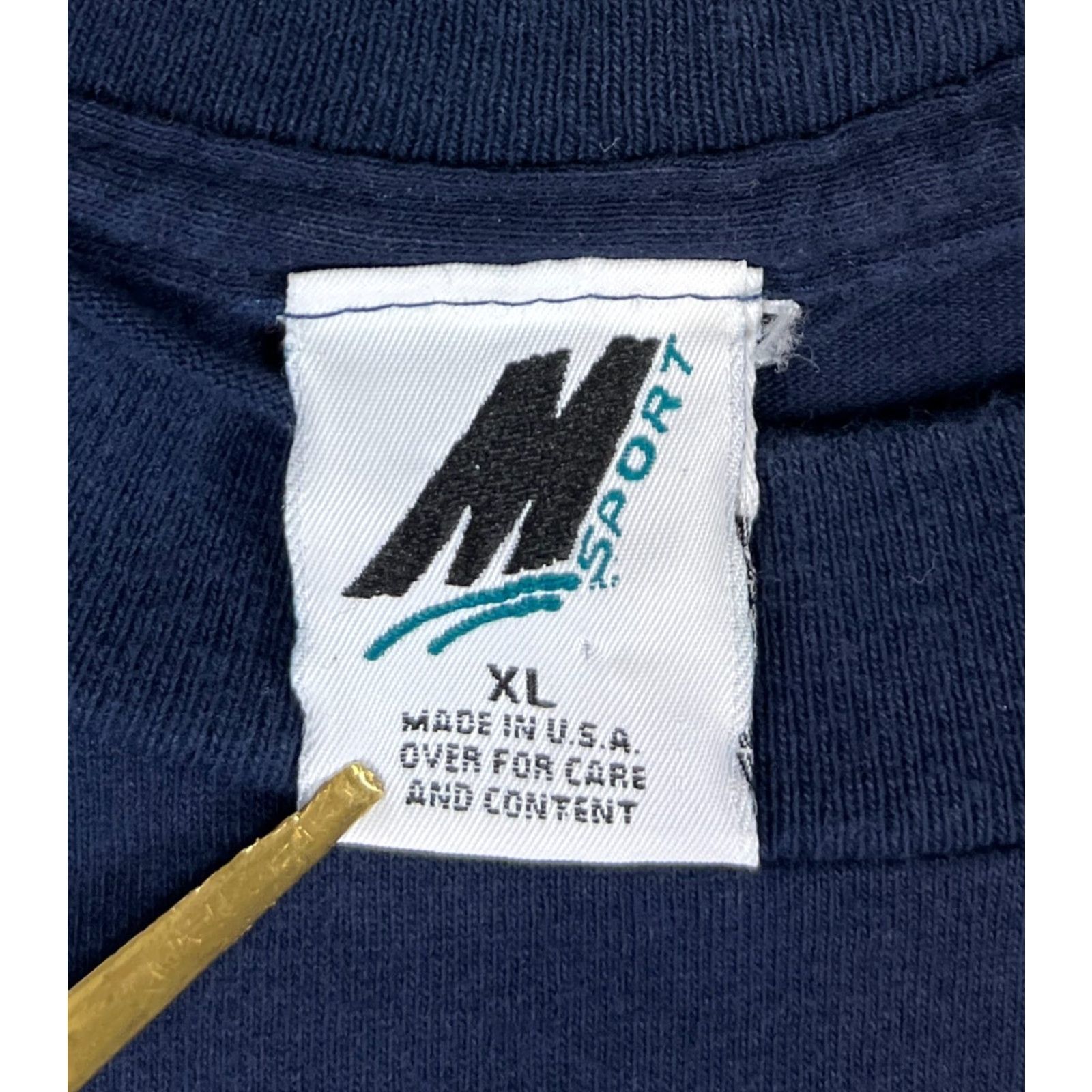 Vintage VINTAGE M Sport T-Shirt Men XL Navy Double-Sided Fish Made in USA 100% Cotton Size US XL / EU 56 / 4 - 5 Thumbnail