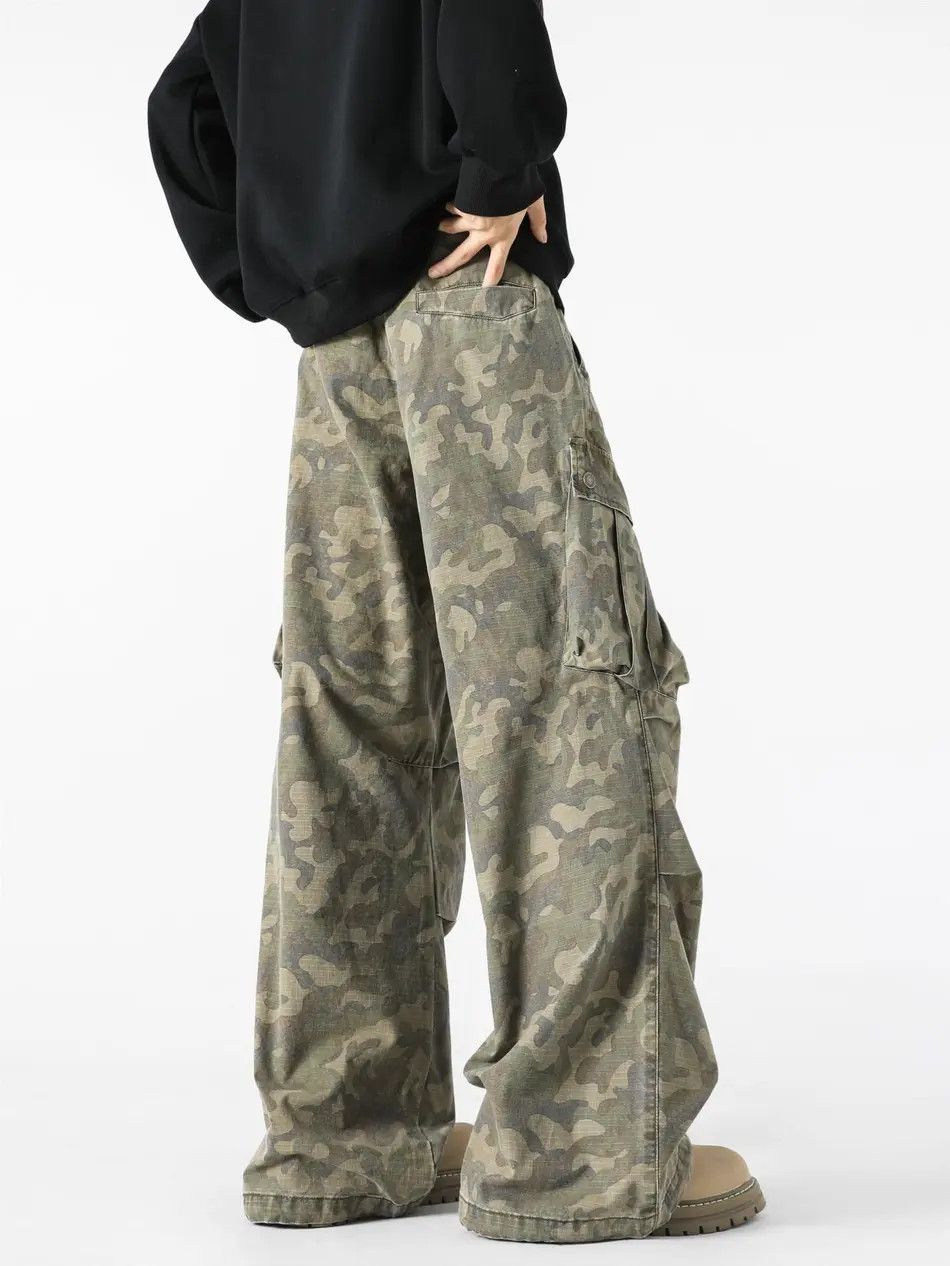 Japanese Brand Retro loose pocket wide leg jeans Size US 32 / EU 48 - 4 Thumbnail