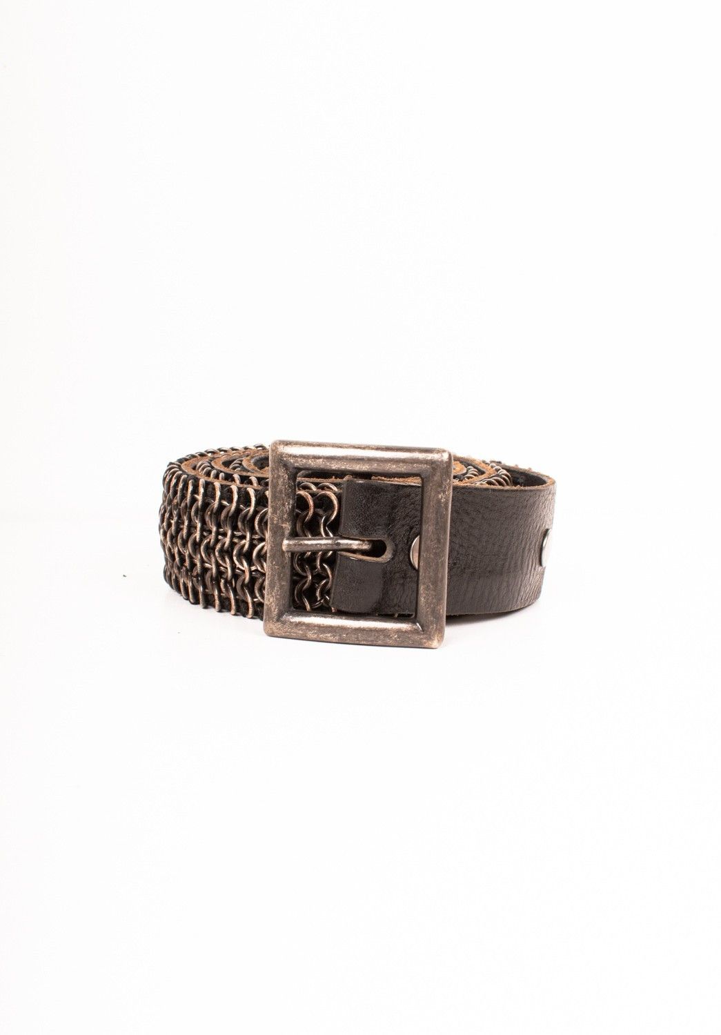 Hollywood Trading Company HTC Hollywood Trading Company Metal Men Leather Belt 95 Size 38 - 1 Thumbnail