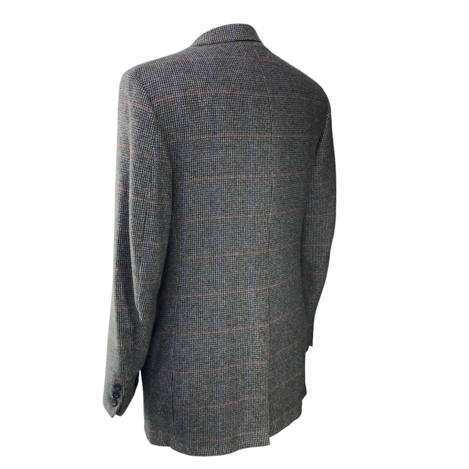 Other Bespoke Mens Size 40L Sport Coat Cashmere Windowpane Vintage Size 40L - 7 Thumbnail