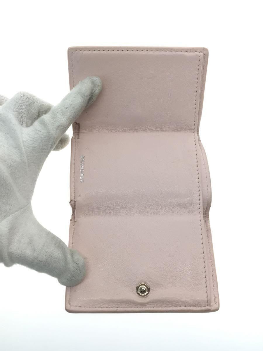 Balenciaga Balenciaga Paper Leather Trifold Mini Wallet Size ONE SIZE - 4 Thumbnail