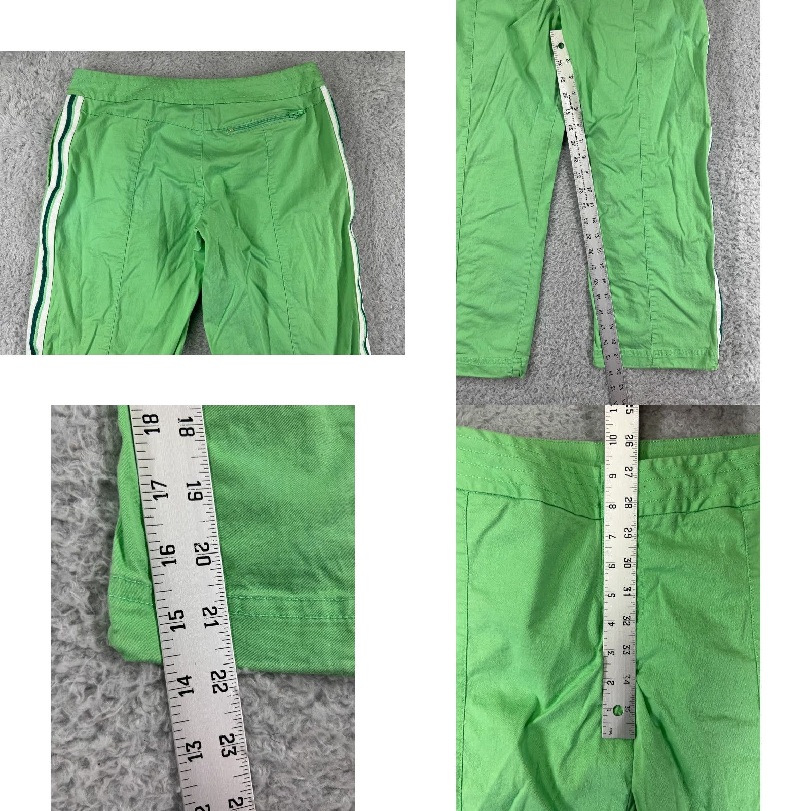 Nike Nike Women's Medium Green Cotton Blend Capri Pants with Pockets, Stretch, and Striped Detail for Golf Size 32" / US 10 / IT 46 - 8 Thumbnail