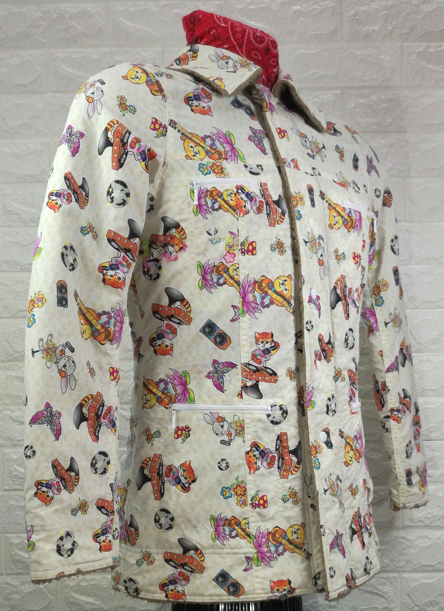 Japanese Brand Vintage Reversible Full Printed Cartoon & Fleece Jacket Size US S / EU 44-46 / 1 - 2 Thumbnail