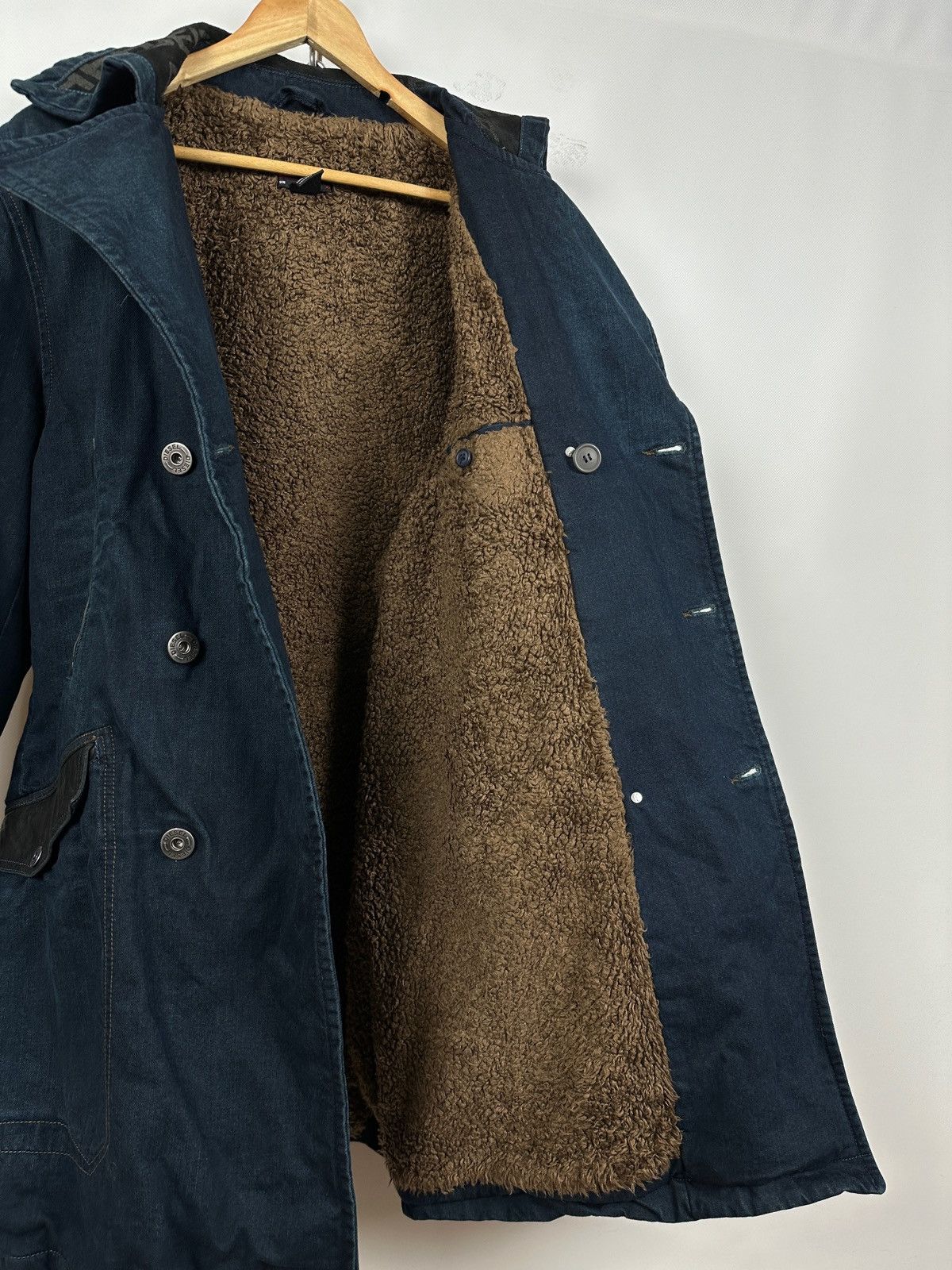 Diesel Vintage Diesel Denim Double Breasted Sherpa Coat Jacket Size US L / EU 52-54 / 3 - 22 Thumbnail