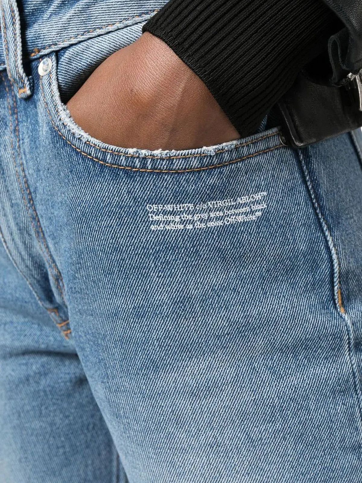 Off-White o1gr1nt0125 Corporate 90S Fit Jeans in Blue Size 28" / US 6 / IT 42 - 5 Thumbnail