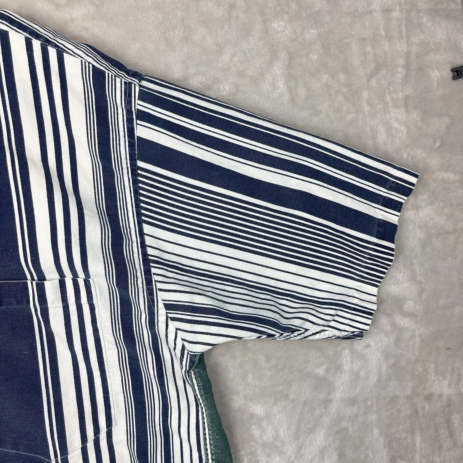 Other Review by Baxter Men's Striped Oversized Denim Shirt 90s Size US M / EU 48-50 / 2 - 5 Thumbnail