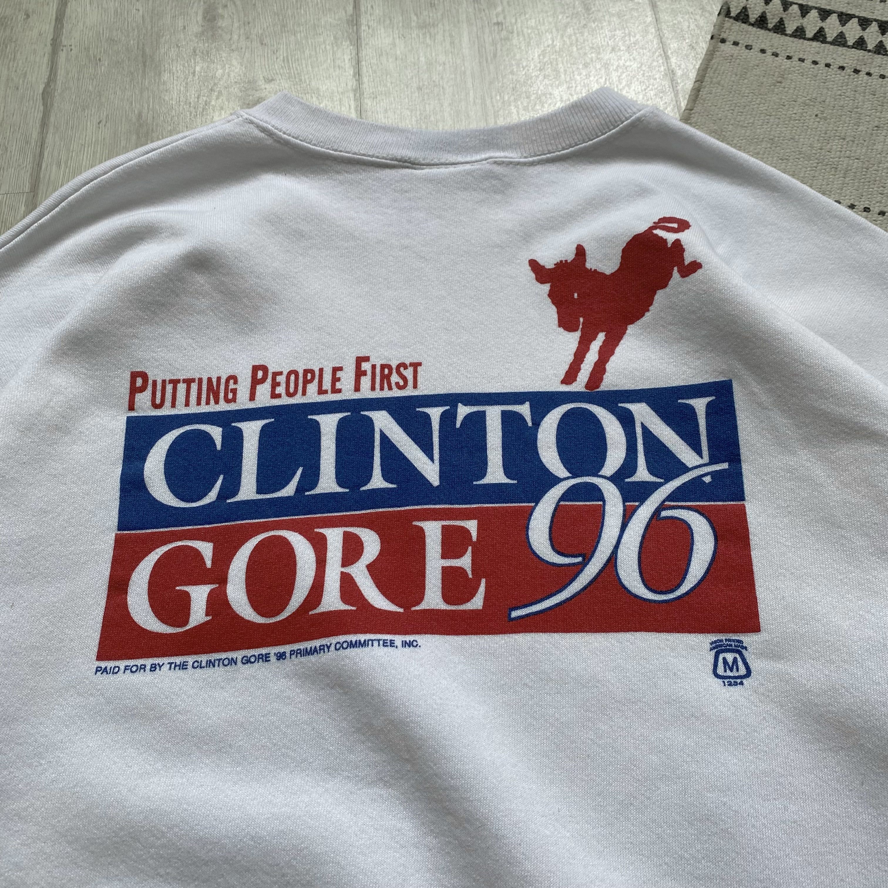 Lee 🗽Vintage 96 Lee Clinton Gore Boxy Sweatshirt USA President Size US M / EU 48-50 / 2 - 9 Thumbnail