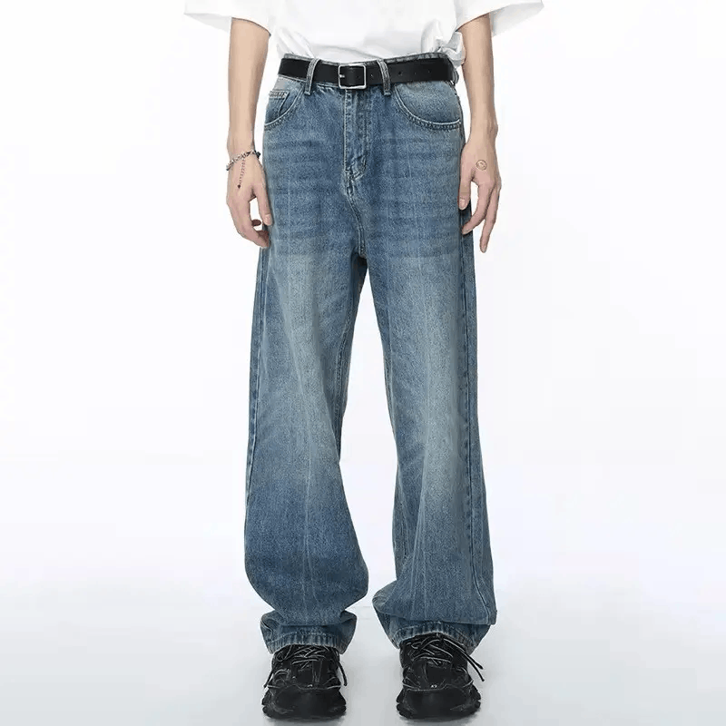 Jean × Vintage Vintage street washed and faded loose micro flare jeans Size US 32 / EU 48 - 1 Thumbnail